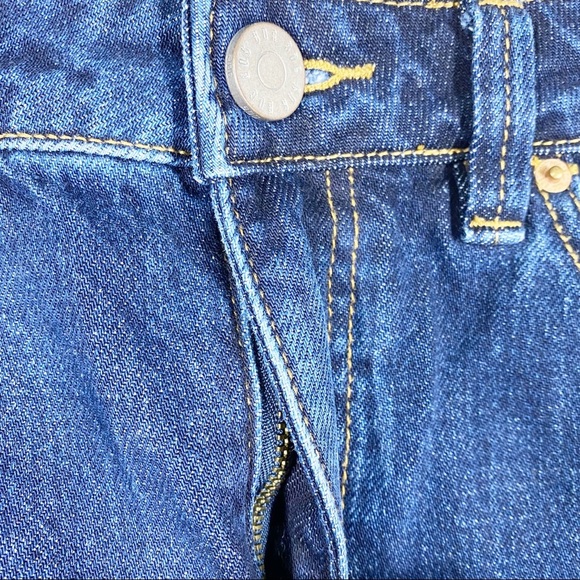 Urban Outfitters BDG Dark Wash Distressed Asymmetric Denim Mini Skirt S - Picture 5 of 9